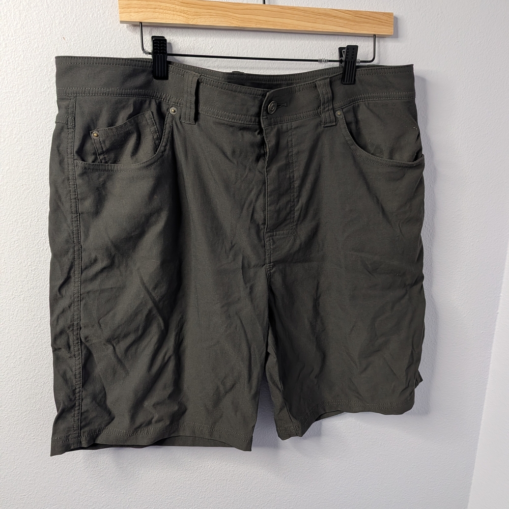 prAna Mens Hiking Shorts 36 Standard Fit Outdoor‎ Casual Gray